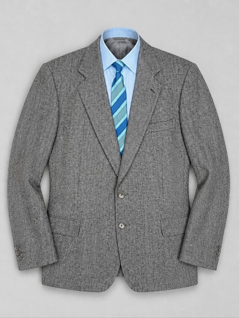 Cricketeer Blazer Mens 48L Brown Herringbone Lambswool Sport Coat Jacket Canada - Picture 3 of 14